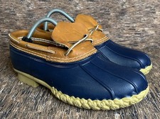 LL Bean Women s Bean Boots Rubber Mocs Tan/Br...