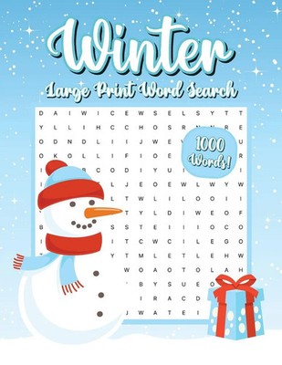Winter Word Search, 1000 Words, Word Find Puzzle Book Laura Bidden Taschenbuch