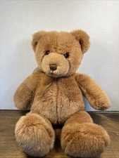 Gund Vintage Tender Teddy Bear Honey Brown Stuffed Plush 6415 Bow 16" 2001