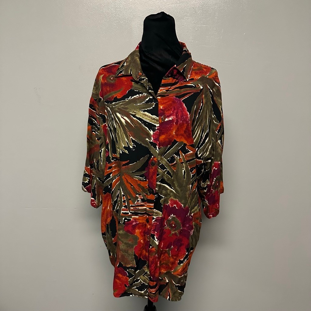 Vintage Women's Basic Editions Button Down Shirt … - image 1