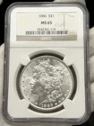 1886-P $1 Morgan Dollar NGC MS65 Philadelphia 90% Silver US Coin