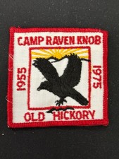 Vintage Boy Scouts Camp Raven Knob 20th Anniversary Patch Old Hickory Council