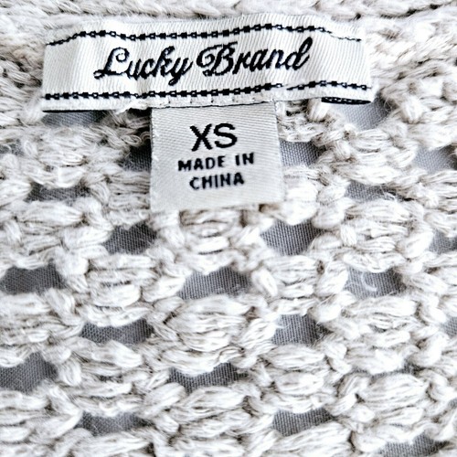 Lucky Brand Damen Pullover Beige Größe XS Langarm Strickjacke - Bild 6 von 12