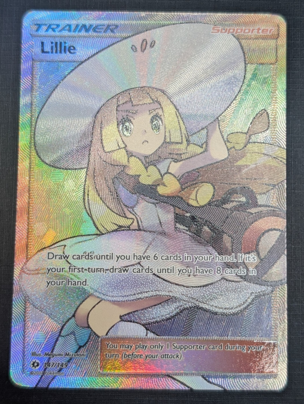 Pokemon TCG Lillie 147/149 Sun Moon Holo LP