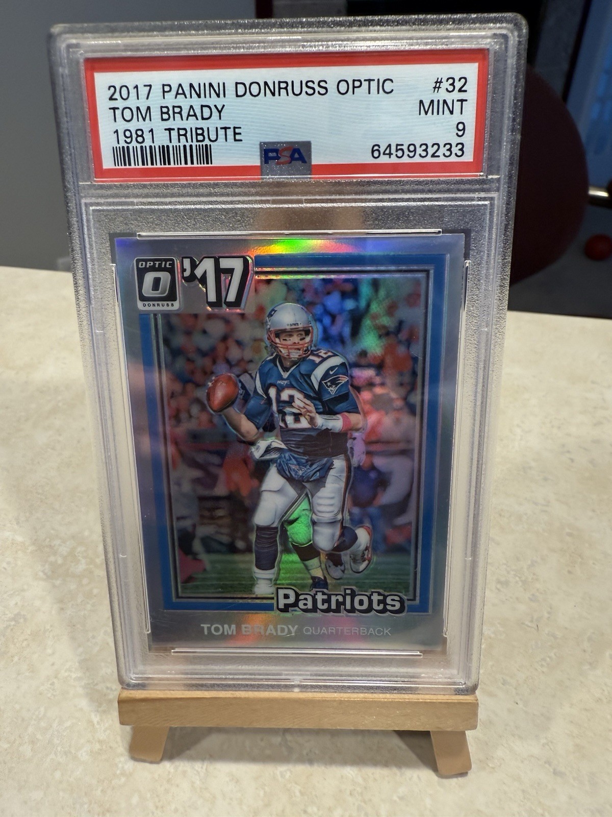 2017 PANINI DONRUSS OPTIC TOM BRADY SILVER HOLO SP!!