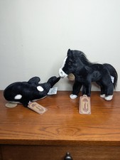 Russ Berrie Yomiko Classics Plush Lot Arabian Horse & Killer Whale with Tags