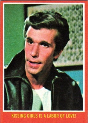 1976 Happy Days RED SET (TV) Base Card #37A  Kissing Girls is a Labor of Love
