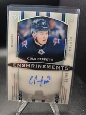 2024-25 UD The Cup Hockey Cole Perfetti Enshrinements On Card Auto /99 #E-CO