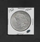 PEACE SILVER DOLLAR -90% SILVER-1922P   NICE-- AU-UNC