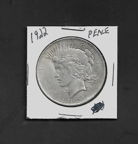 PEACE SILVER DOLLAR -90% SILVER-1922P   NICE-- AU-UNC