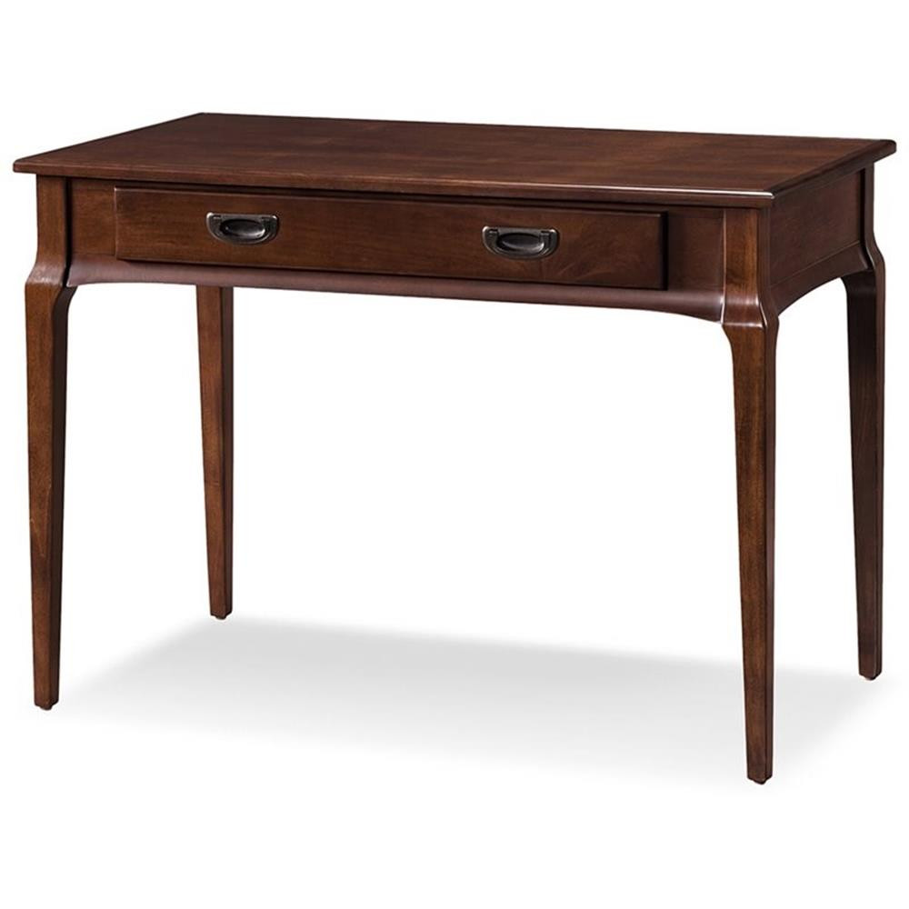Leick Home Stratus Solid Wood Laptop Writing Desk in Heartwood Cherry
