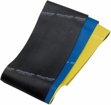 TheraBand Professional Pre-Cut Non-Latex Resistance Band 5' Yellow, Blue  Black