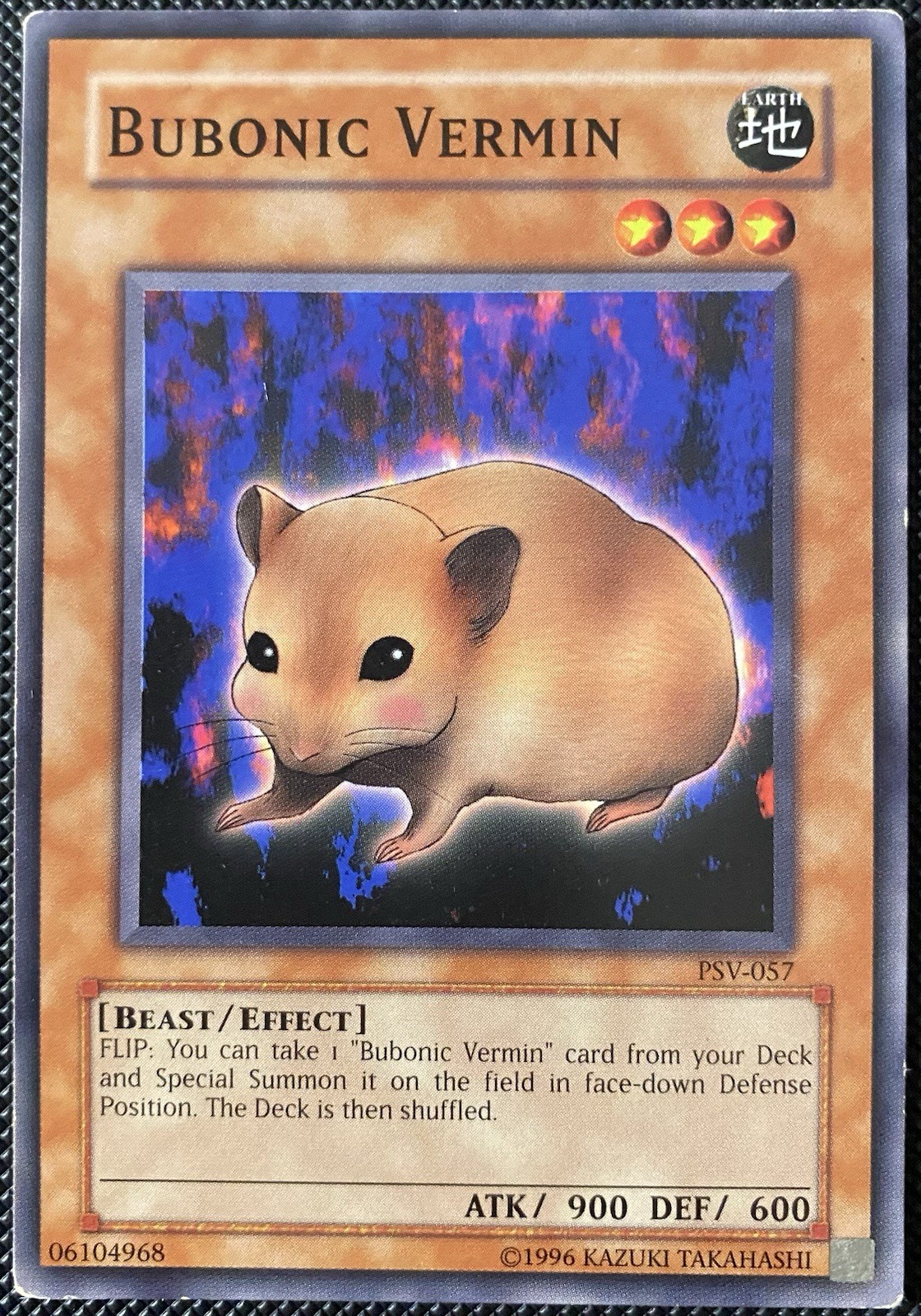 Bubonic Vermin PSV-057 YuGiOh Pharaoh's Servant trading card — raw and PSA graded price guide