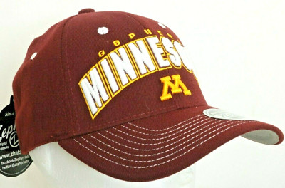 NEW Minnesota Golden Gophers Zephyr Baseball Maroon Stretch Fit Hat cap M/L