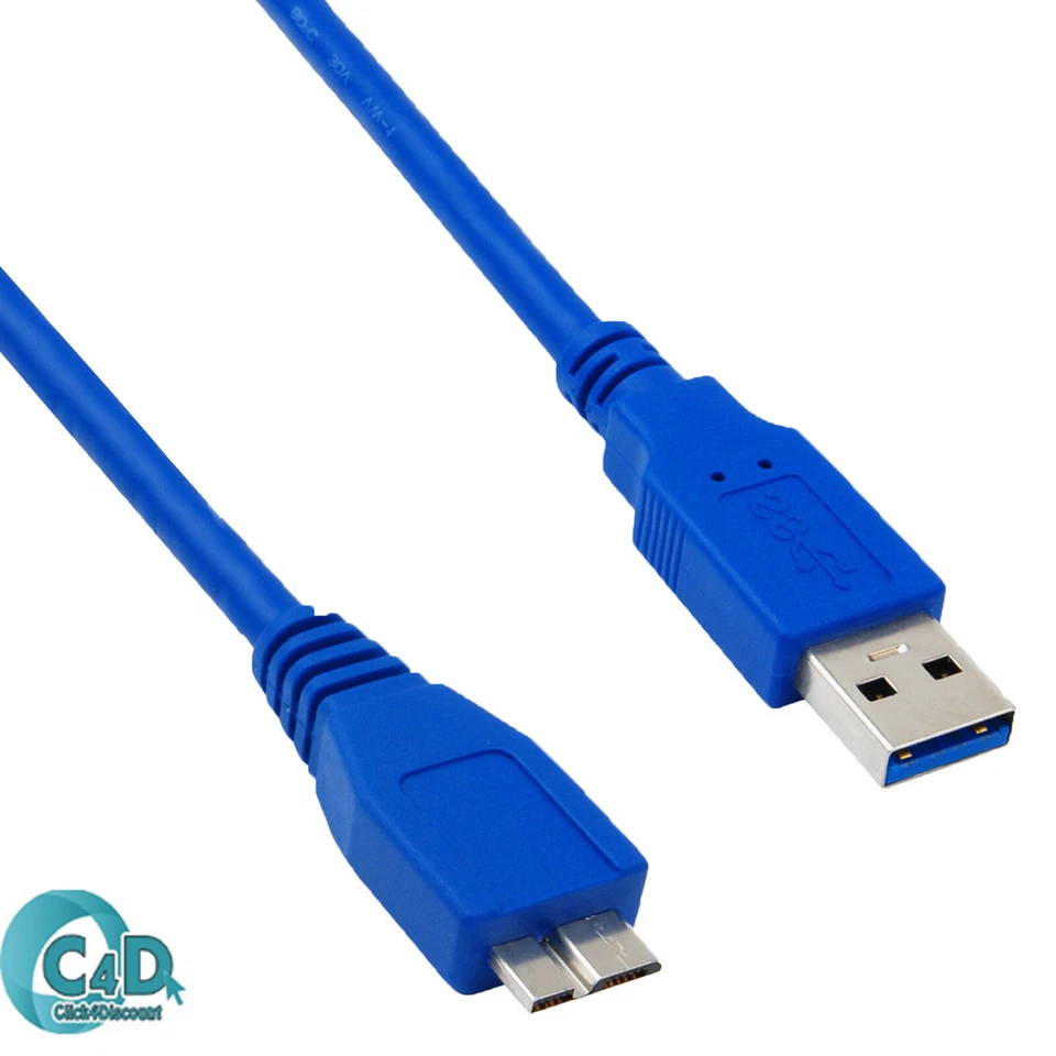 Micro USB 3.0 Cable For WD Seagate Toshiba Samsung External Hard Drive HDD Lead - Image 3 of 4