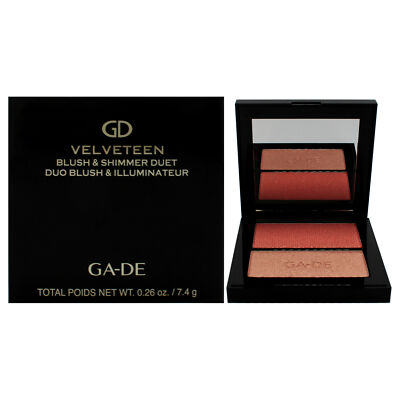 Velveteen Blush and Shimmer Duet - 48 Peach and Glow by GA-DE - 0.26 oz Blush