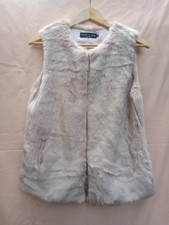 Tk Maxx Heart & Soul Pale Pink Faux Fur Gilet Waistcoat Size Small S