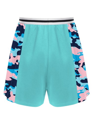 Kids Girls Summer Shorts Camouflage Print Sides Sports Athletic Short Pants Club - Picture 25 of 86