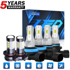 12000K LED Headlight&Fog Light Bulbs Kit For Chevy Silverado 1500 2500 2007-2015