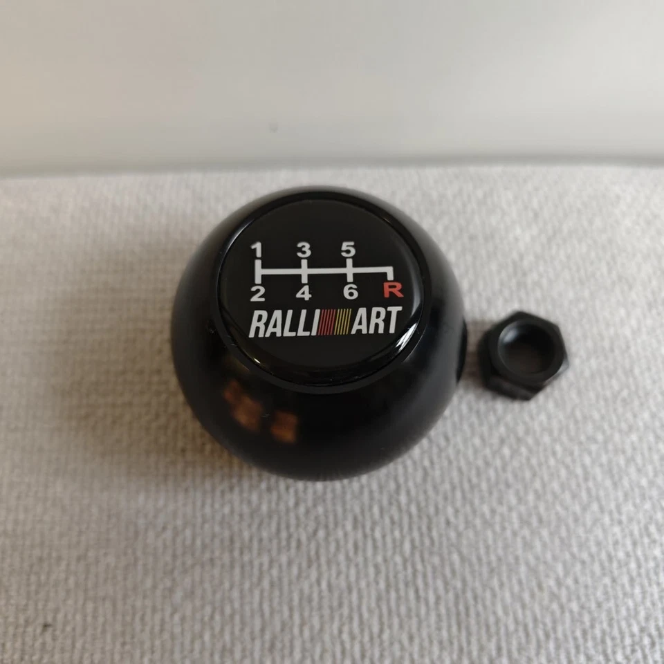 RALLIART 6 NEGRO perilla de cambio MITSUBISHI LANCER EVO MIRAGE ECLIPSE Triton VR4 Foto 3 de 4