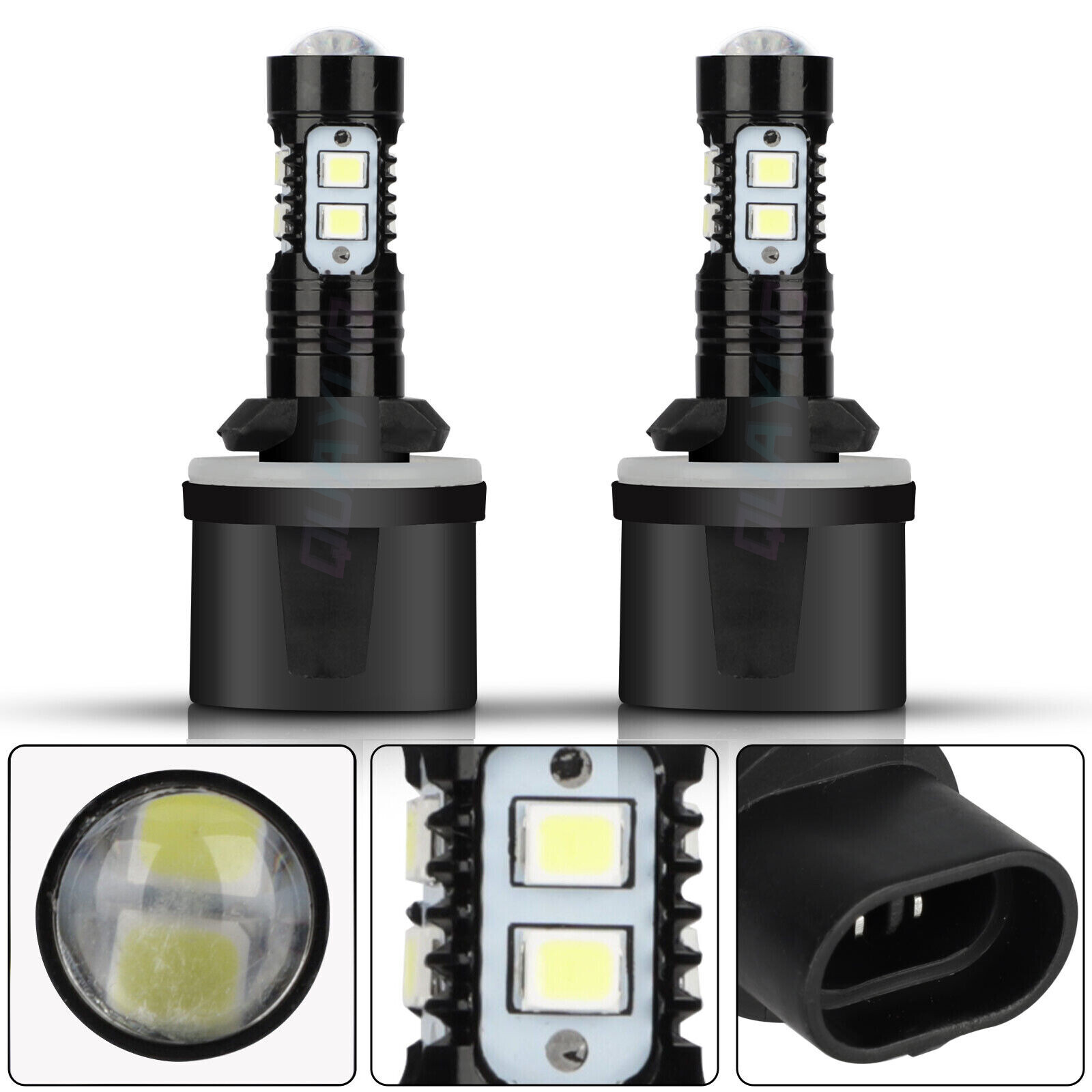 For GMC Envoy 2002-2006 880 LED Fog Lights bulbs 6000K White 2pcs