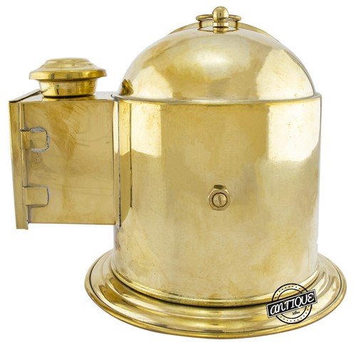 Vintage Binnacle Compass Boat/Ship Binnacle Gimballed with Oil Lamp Sailor Gifts - 第 5/6 張圖片
