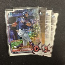 George Valera 2022 Bowman Chrome 1st Lot Mega Box Mojo Refractor #BCP-22 + Base