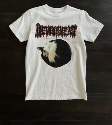 Devourment band Cat Short Sleeve White All Size T-Shirt N1209_03