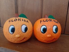 Ancien shaker oranges anthropomorphes souvenir Floride Japon