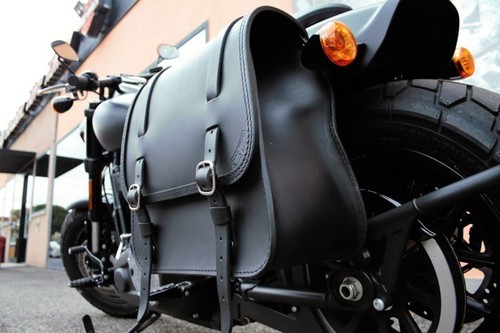 FOR 2018-2025 HARLEY DAVIDSON SOFTAIL FAT BOB SADDLE BAG LEFT SIDE ENDSCUOIO - Picture 8 of 11