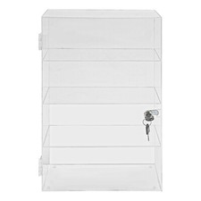 Acrylic Display Case with Lock Keys, 4-tier Showcase Display Cabinet for Home