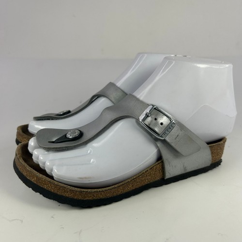 Birkenstock Gizeh Kids Gray Silver US 1 EUR 32 Toddler Summer Sandals Slides