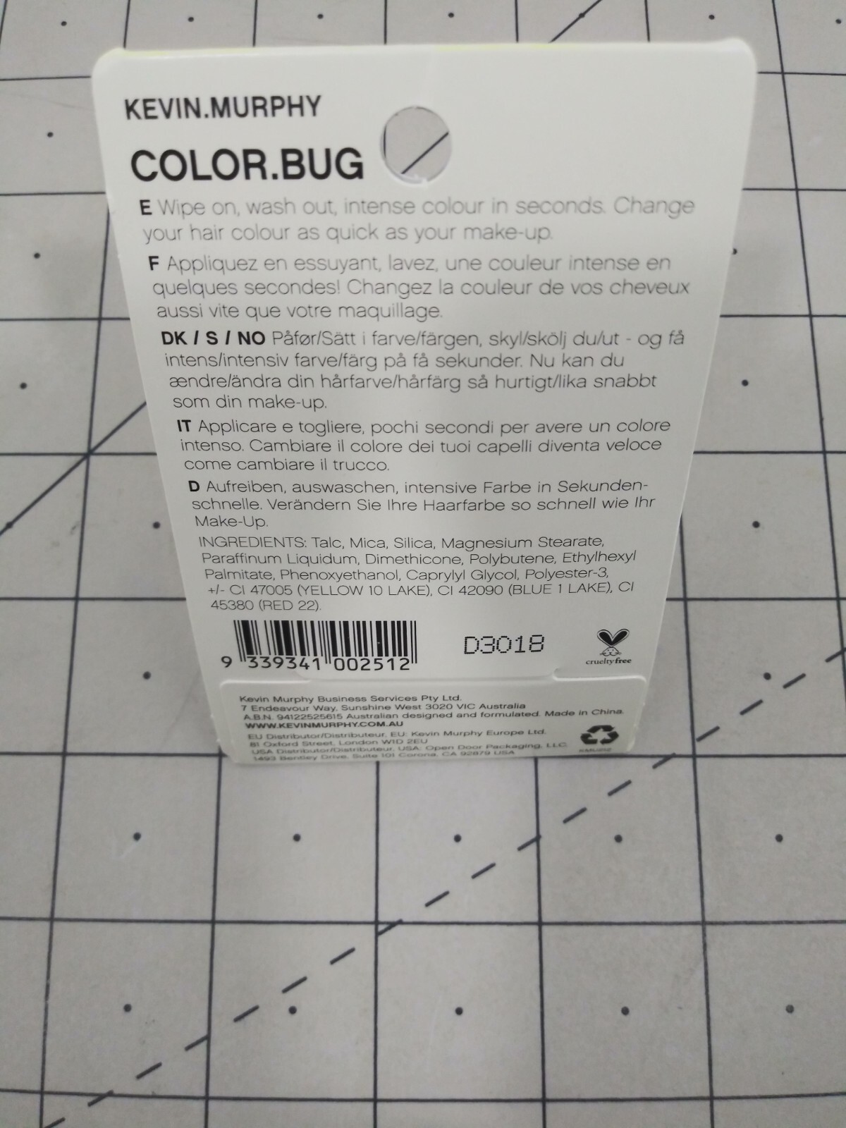 Color Bug Neon Yellow Hair Shadow Kevin Murphy Temporary Hair Color 