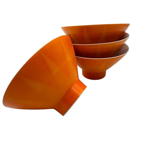 Tazas de postre de melamina MCM vintage cuencos retro naranja mediados de siglo moderno Sunburst - Imagen 2 de 14