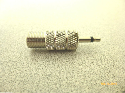 Adapter converter F TV female jack to 3.5mm 1/8'' mono male plug pin RF COAXIAL 