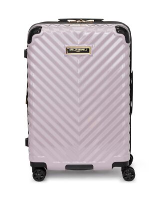 KARL LAGERFELD Women's Suitcase Spinner Wheels Hardside, Lilac