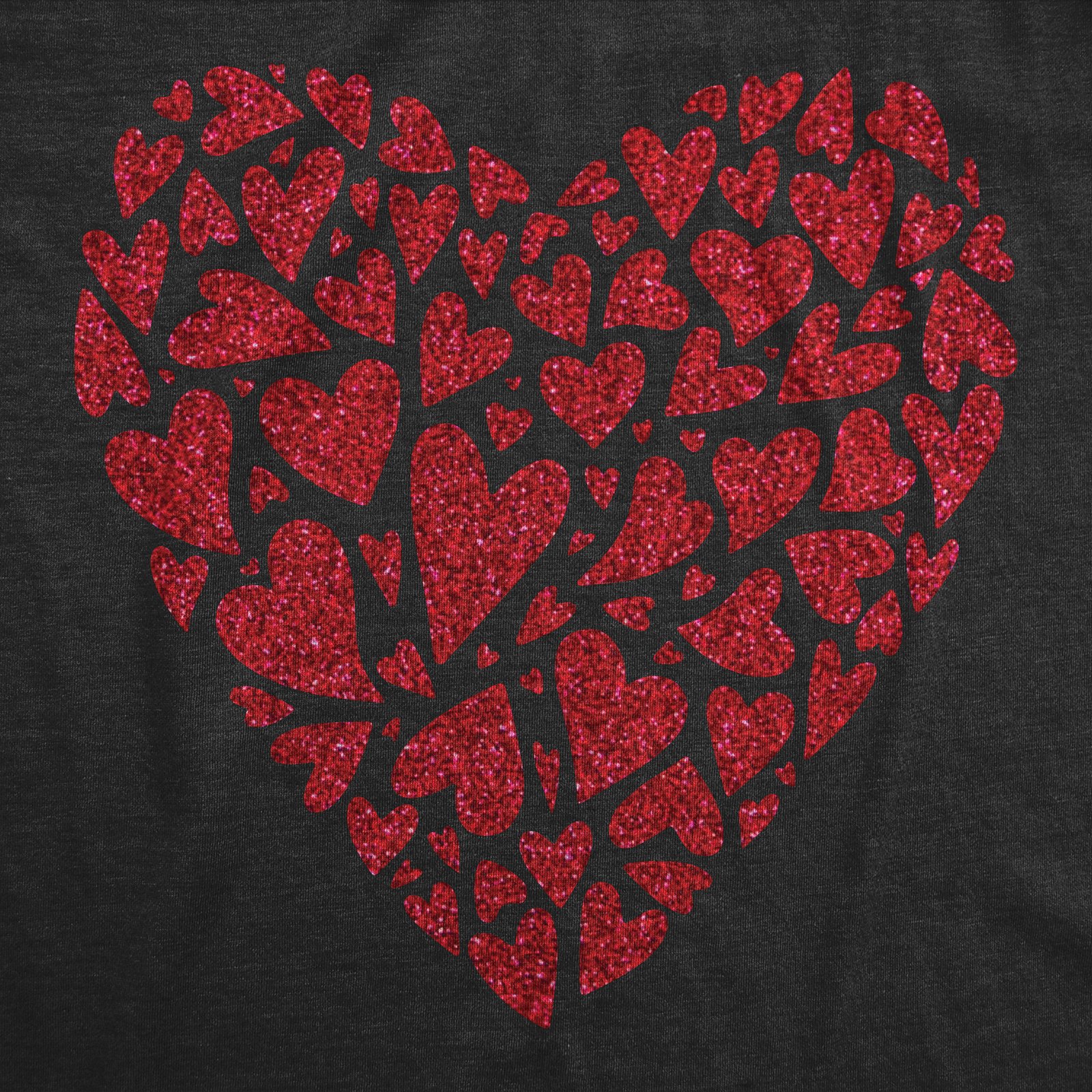 Womens Glitter Heart T Shirt Funny Awesome Valentines Day Hearts Lovers