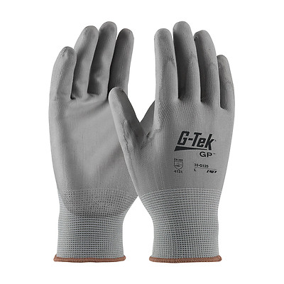 PIP G-Tek NPG Nylon Work Gloves Polyurethane Coated Grip L 33-G125/L(6 Pair)