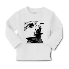 Kids Long Sleeve T Shirt Halloween Hill Top Evil Castle Girls  Boys Clothes