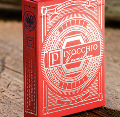 Pinocchio Vermillion Playing Cards (Red) by Elettra Deganello 