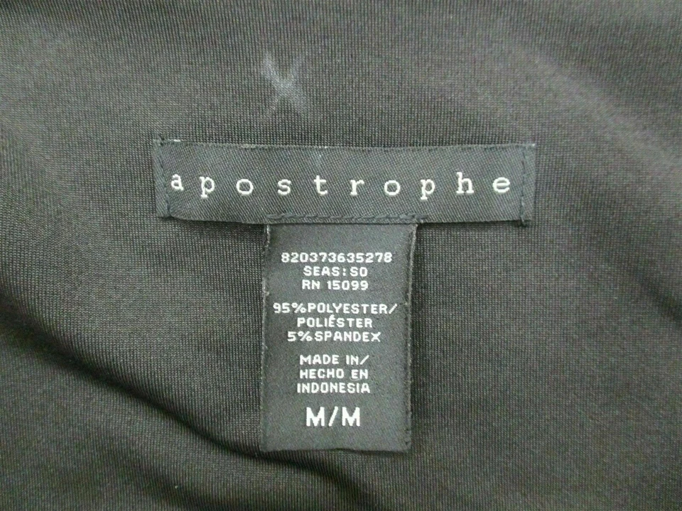 VESTIDO APÓSTROFO Para Mujer Talla M Ajustado Formal Negro Blanco Geo Foto 4 de 4