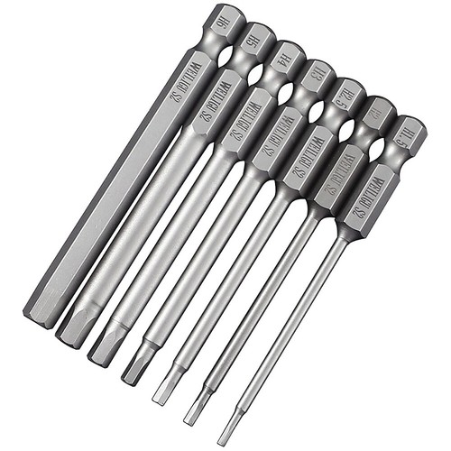 Hex Security Bit Set 75mm 100mm Long Reach Tamper Proof Screwdriver Bits - Picture 2 of 13