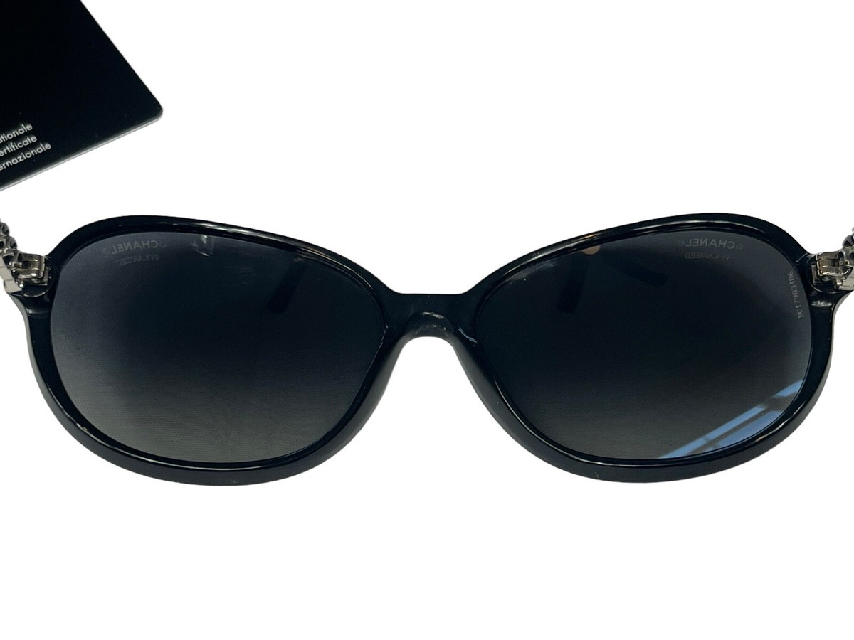 Chanel サングラス　5304-A CHANEL Chain Sunglasses 5304 Black 688719 | FASHIONPHILE