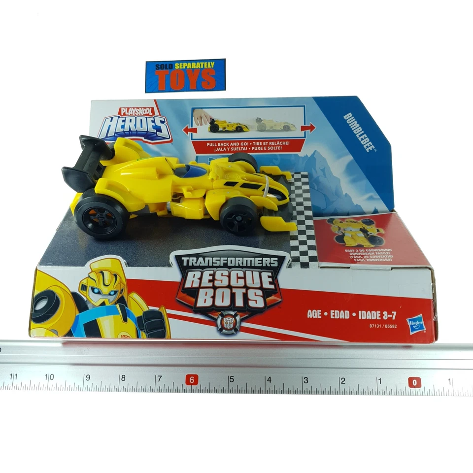 Transformers BUMBLEBEE Rescue Bots racer Playskool Heroes pull back Sports car - Image 2 of 3