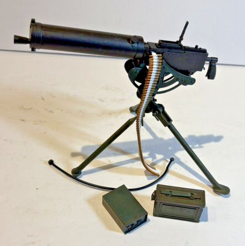 GI Joe Hasbro Vickers .303 CAL Machine Gun Toy Replica, Ammo Boxes & Tripod WW2 - Picture 6 of 9