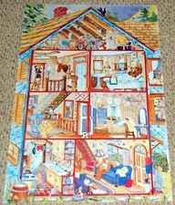 TEDDY BEAR FAMILY HOUSE Vintage Poster 1985 Animated Children's Bedroom Decor