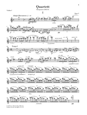 String Quartet Op. 3 Score and Parts