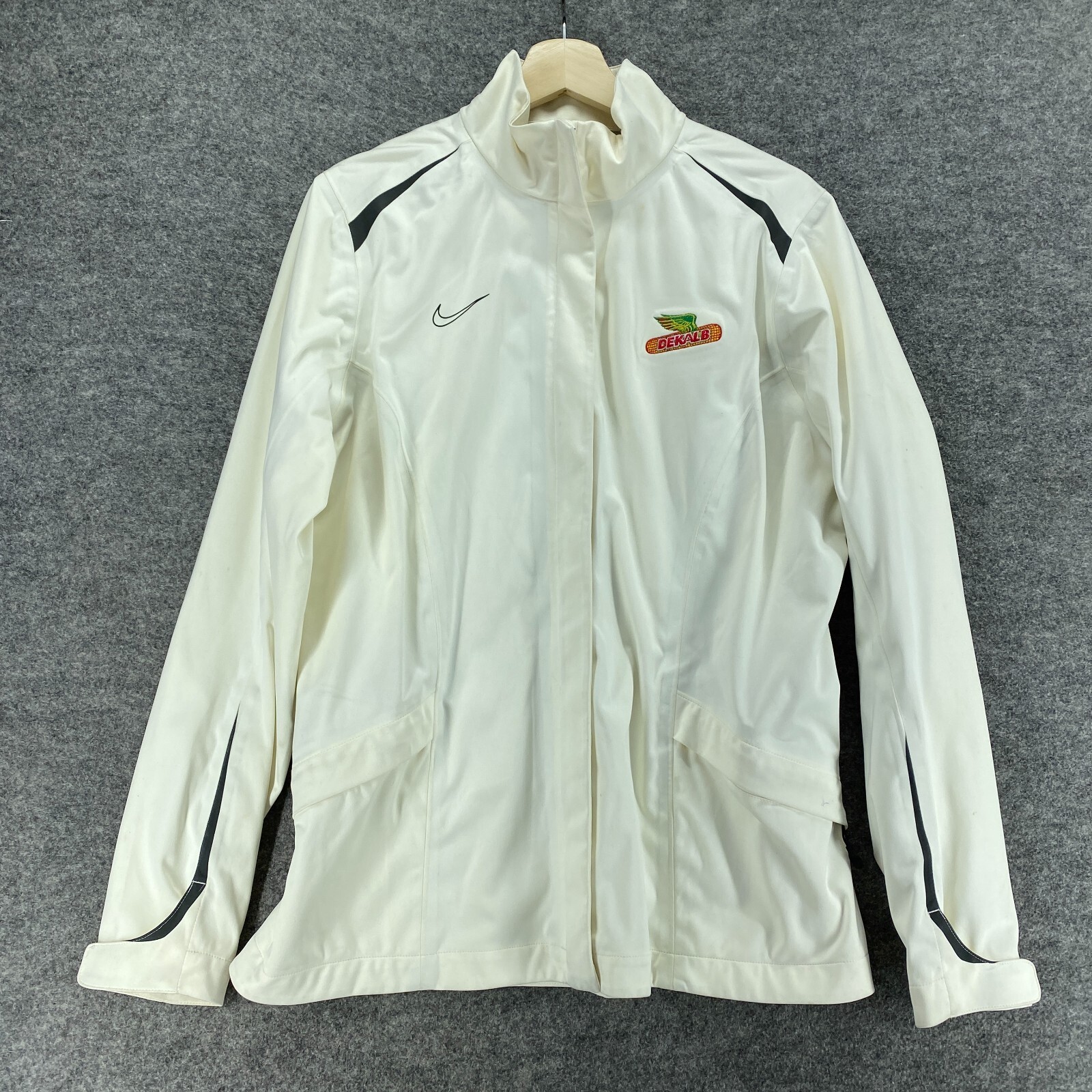 SACAI X NIKE Nike Activewear Track Jacket Uomo L Large Bianco Nike Golf Storm Fit Manica Lunga