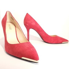 Nine West Red Suede Pumps with Gold Tip | Women's Size 7.5M L.N.