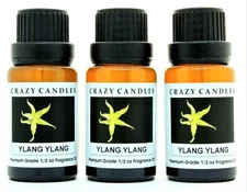 3 Ylang Ylang 1/2oz Premium Grade Scented Fragrance Oil Crazy Candles